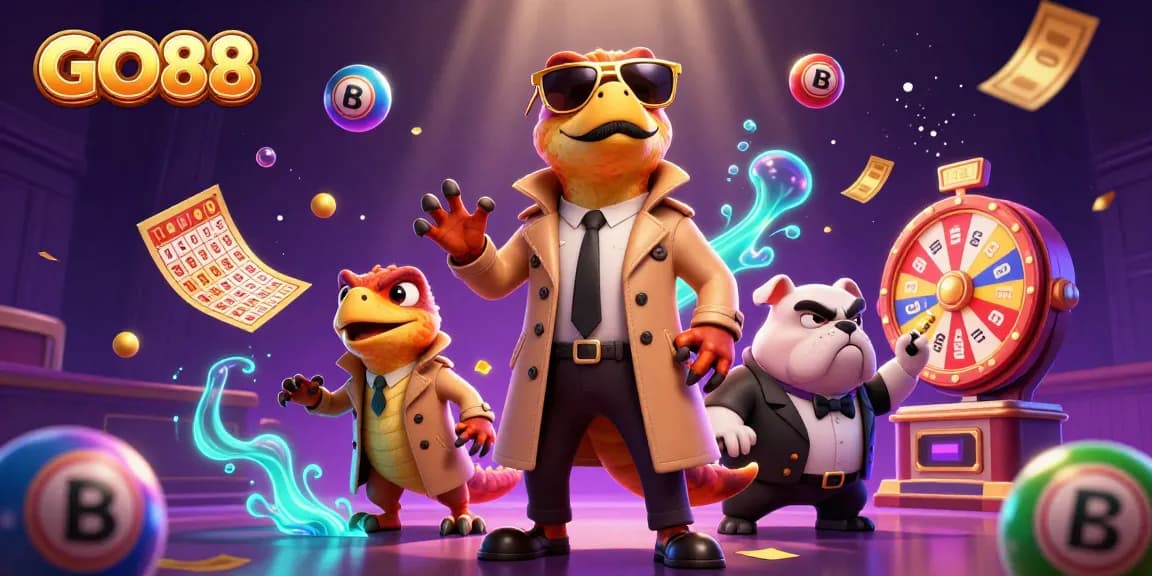 Experience exciting gameplay at GO88 with a thrilling VIP casino scene featuring vibrant elements.
