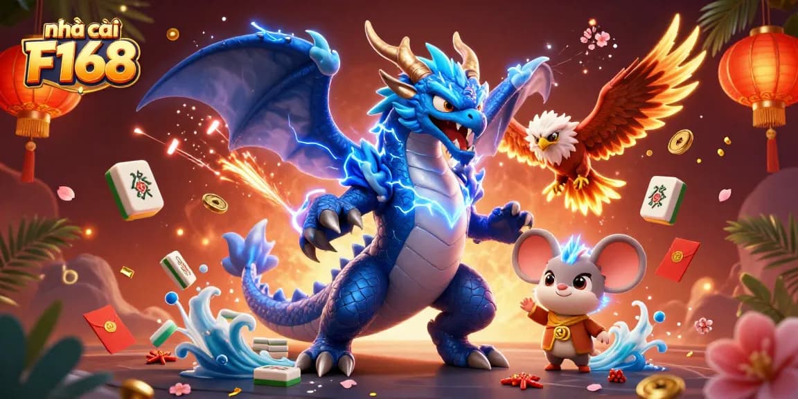 Experience thrilling gameplay at nhà cái F168 with a vibrant casino illustration showcasing dynamic elements and characters.