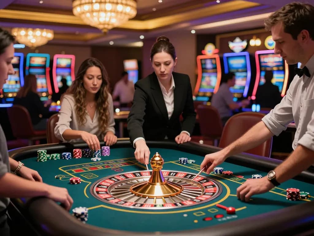 Players engaging in thrilling roulette gameplay at tg88 casino, showcasing excitement and strategy