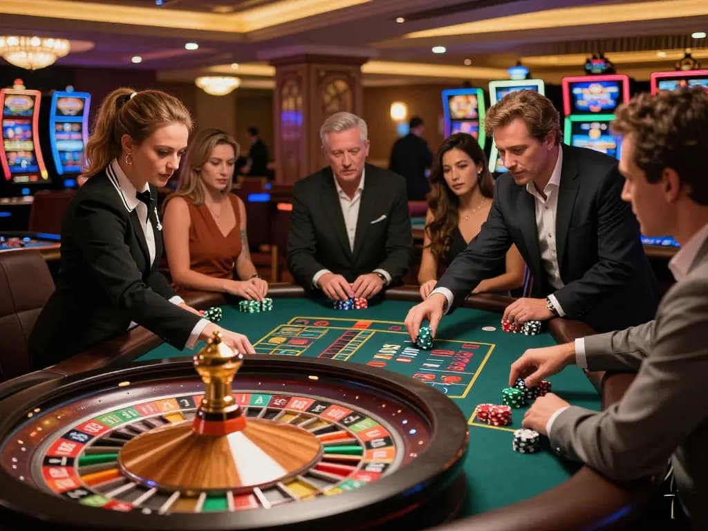 Experience pragmatic gameplay at an exhilarating roulette table with players placing strategic bets.