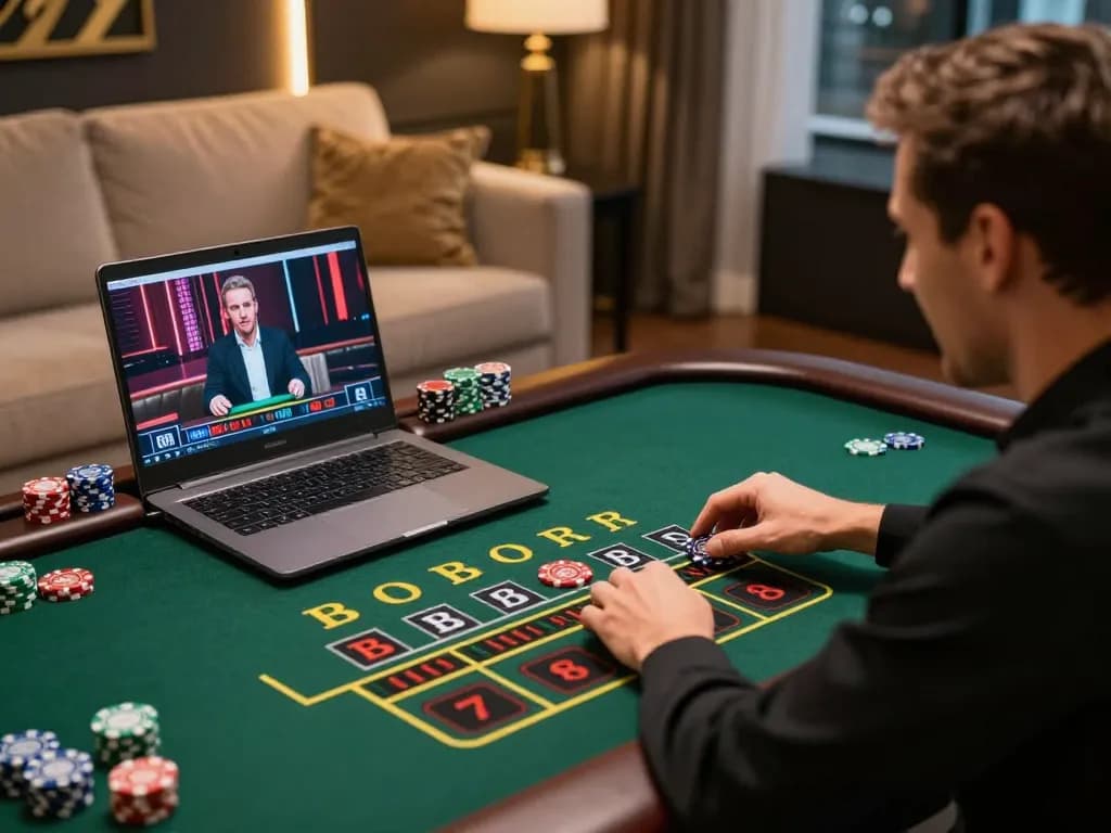 Engaging online player betting at ku88 during a live dealer roulette game.