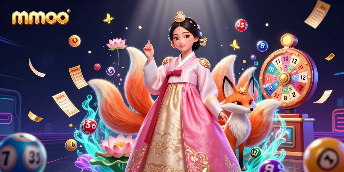 Experience mmoo's vibrant online gaming atmosphere with colorful lottery and casino elements.