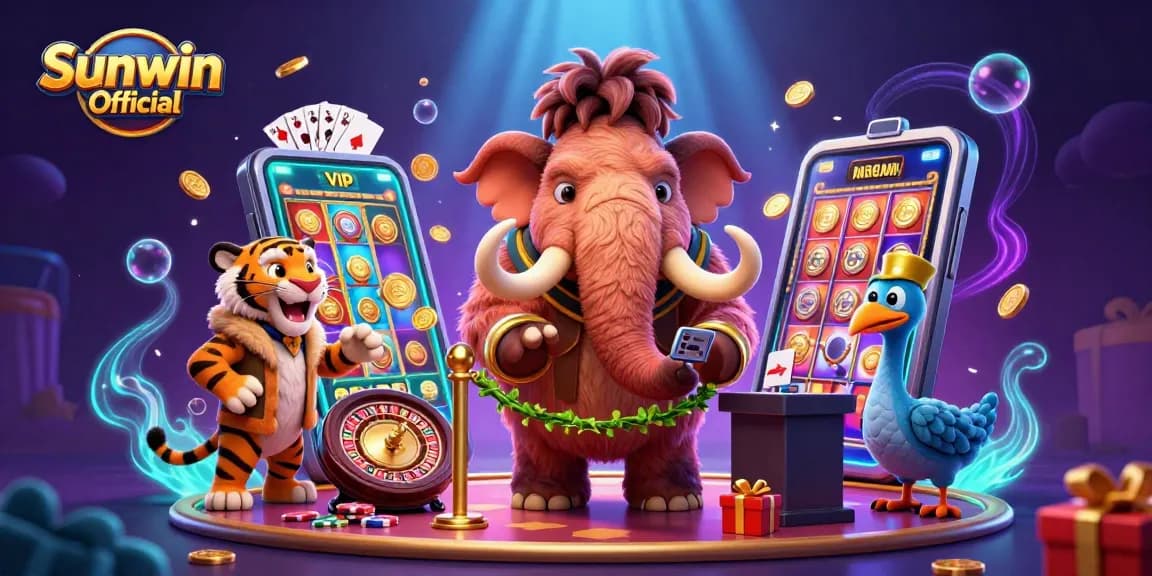 Unlock winning opportunities at Sunwin Official with a vivid casino scene featuring enchanting characters.