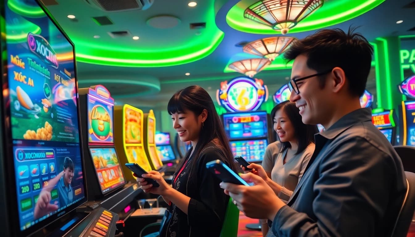 Exciting online gaming scene at XOCDIA88 showcasing diverse games and user-friendly interface.