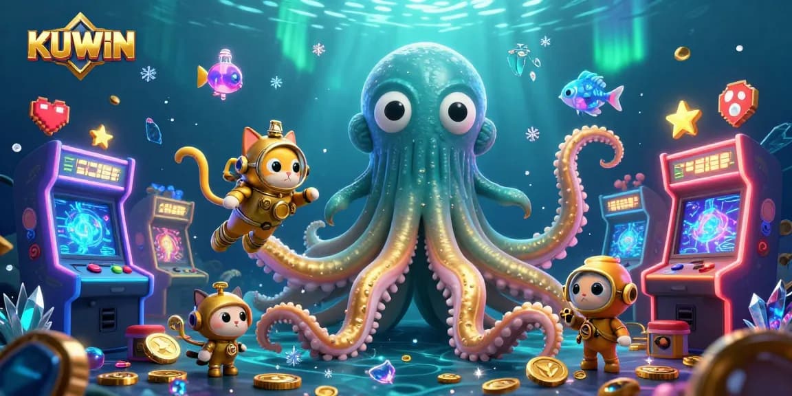 KUWIN's vibrant gaming world captivates players with exciting 3D scenes of treasure and adventure.