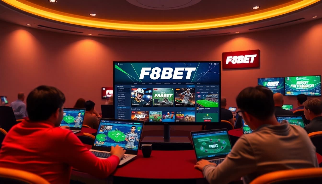 F8BET online gaming interface highlighting diverse gaming options and user engagement.