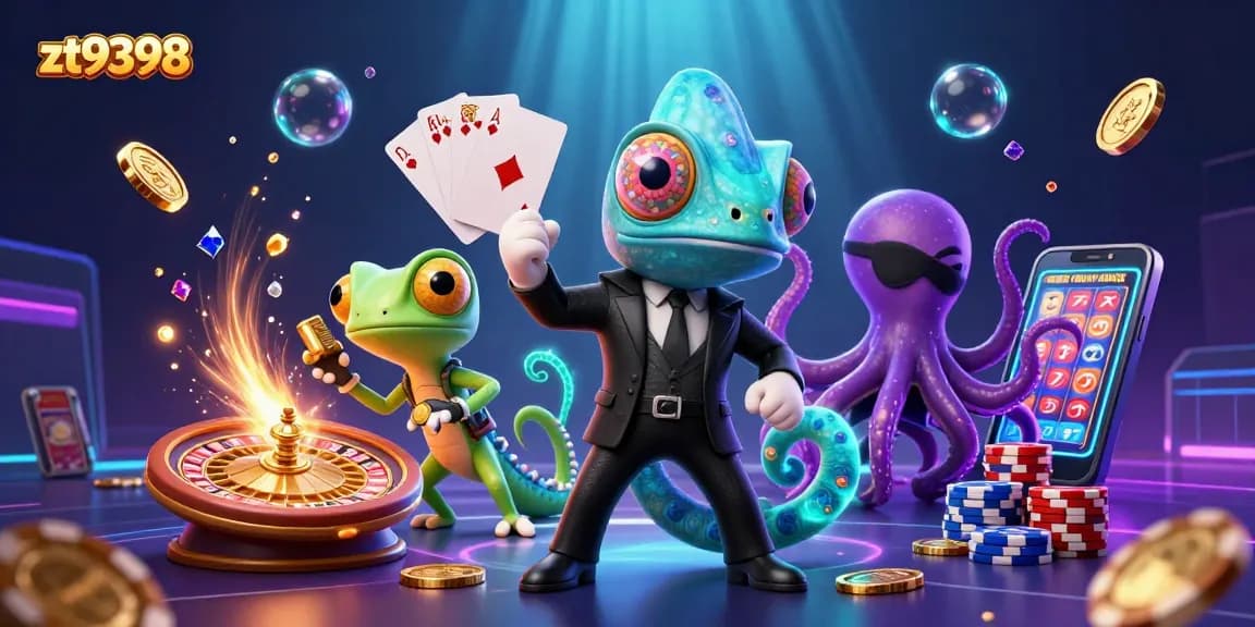 Engage with thrilling games at zt9398 with vibrant characters and casino elements.