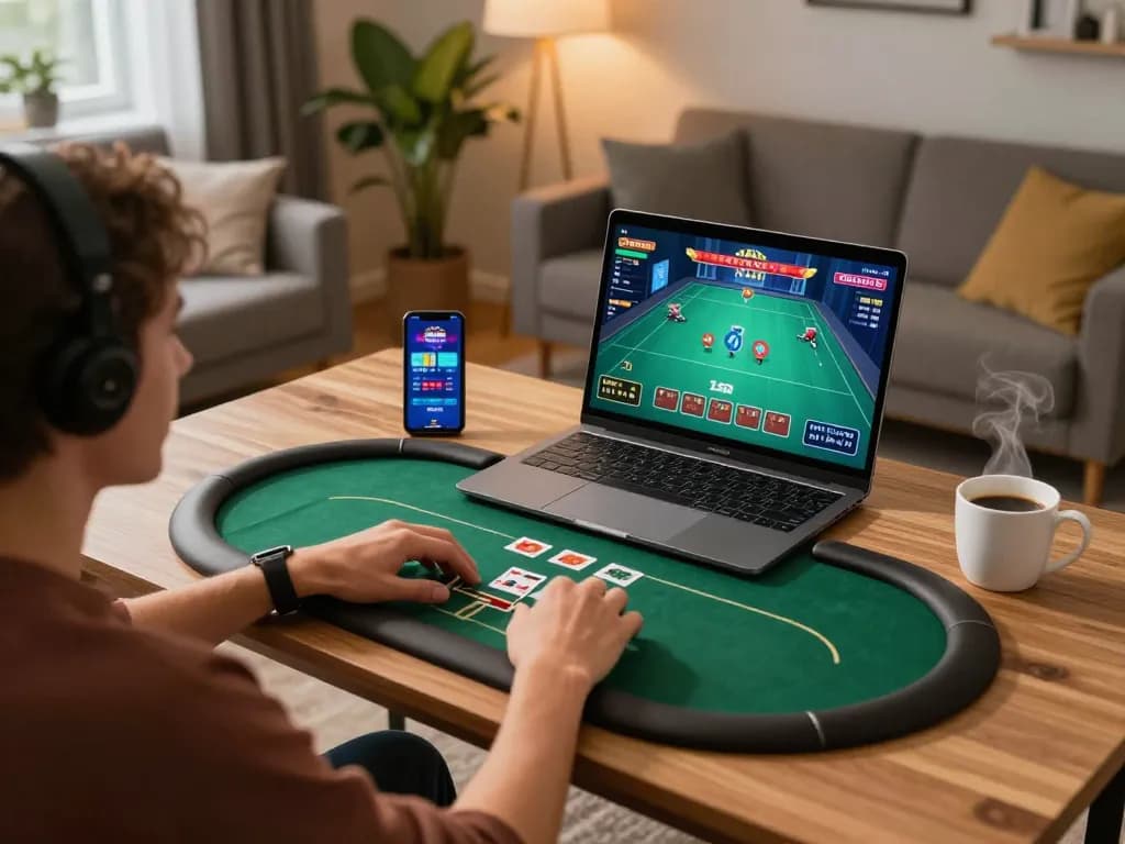 Experience strategic poker gameplay with 11win on a cozy home setup