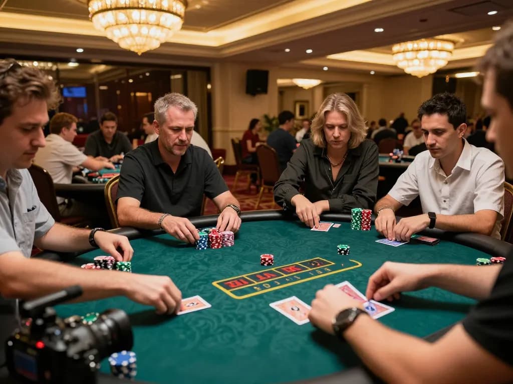TG88 players engaging in dynamic gameplay at the vibrant casino floor, showcasing excitement and strategy.