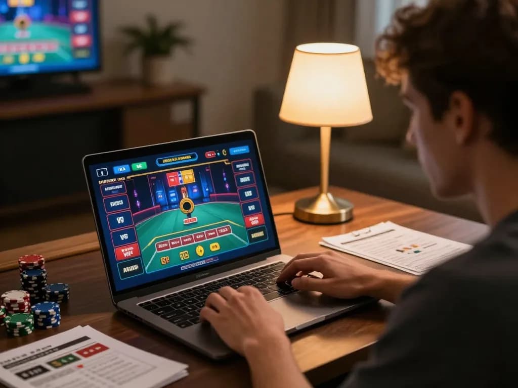 Engaging in an online casino game at HITCLUB, showcasing immersive gaming action and strategic gameplay.