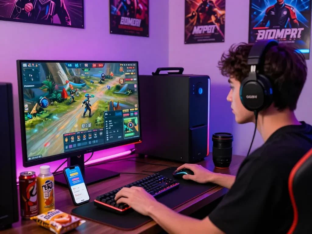 Exciting GG88 gaming experience showcasing esports betting environment with vibrant digital setup.