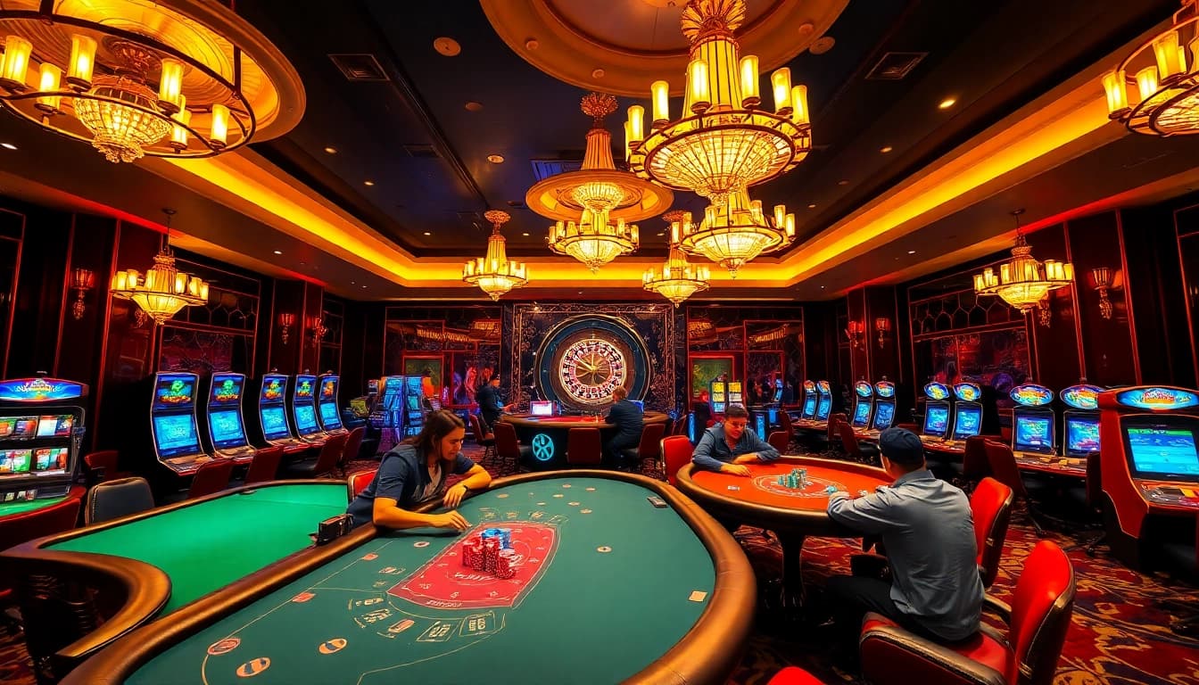 Players enjoying their time at bem88 casino tables with vibrant games and thrilling atmosphere.