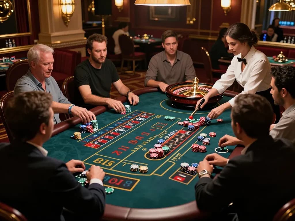 Experience the thrill of live roulette gameplay at TIP88, with players engaged and chips in action.
