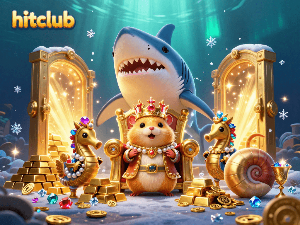 Join hitclub for a thrilling underwater adventure with a hamster king surrounded by treasures!