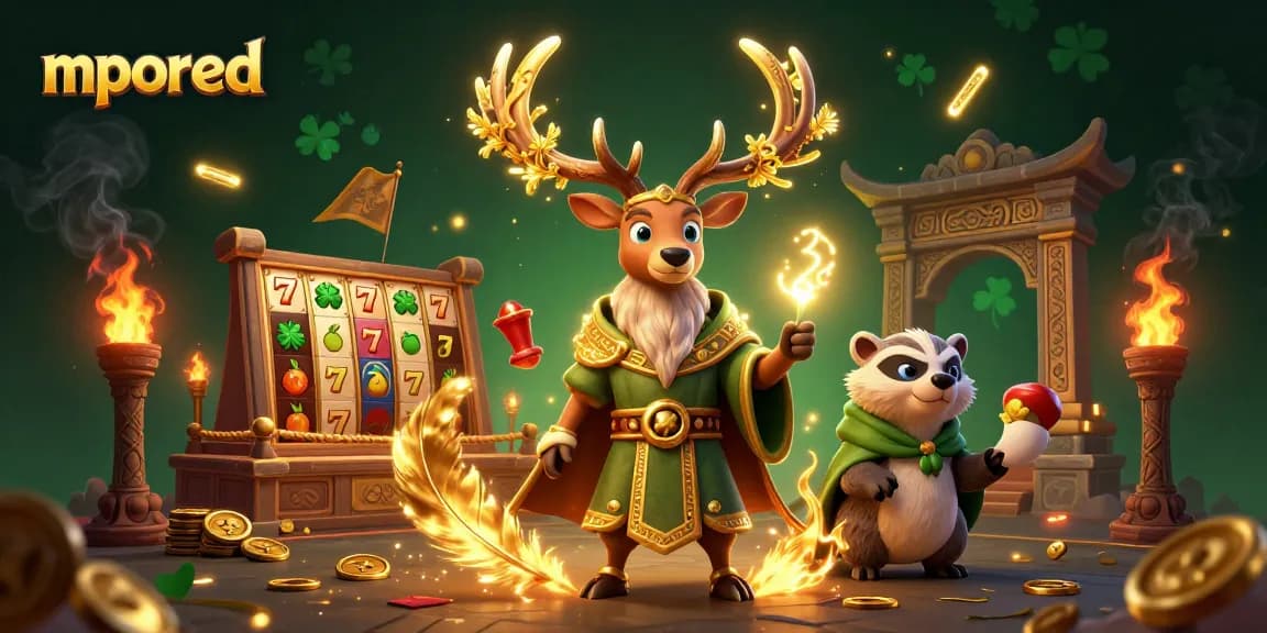 Menangkan jackpot dengan mpored, simbol slot yang menyenangkan dan suasana kasino yang meriah.