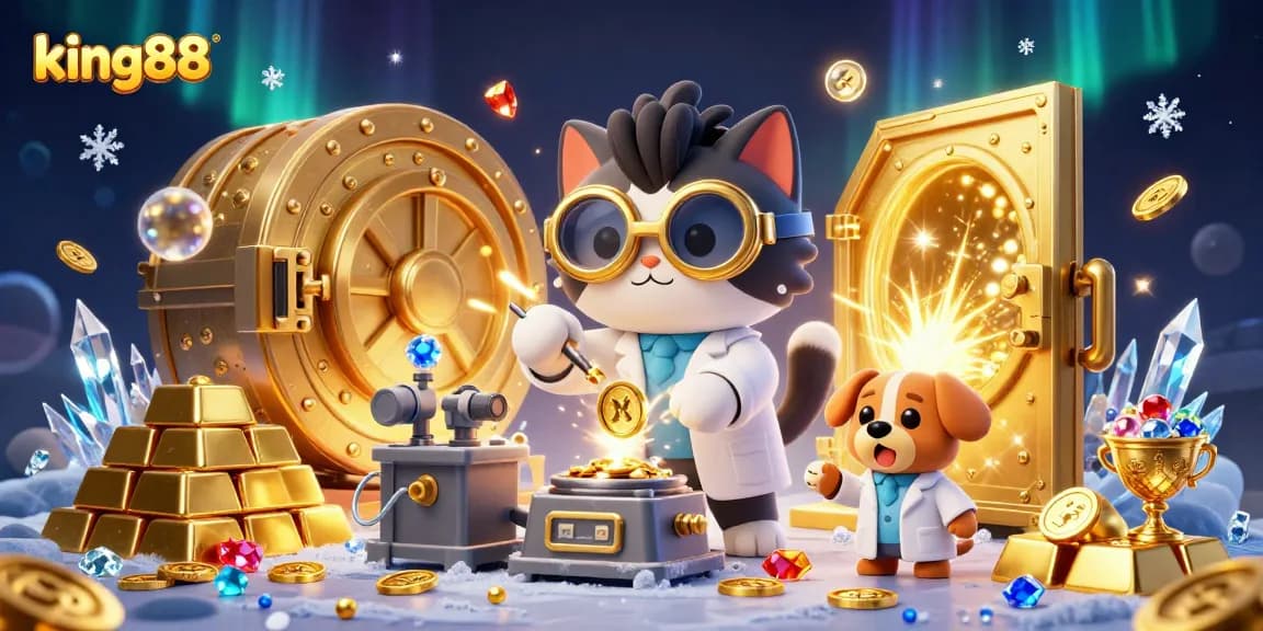 Win big at king88 with exciting casino games and vibrant visuals filled with gold.
