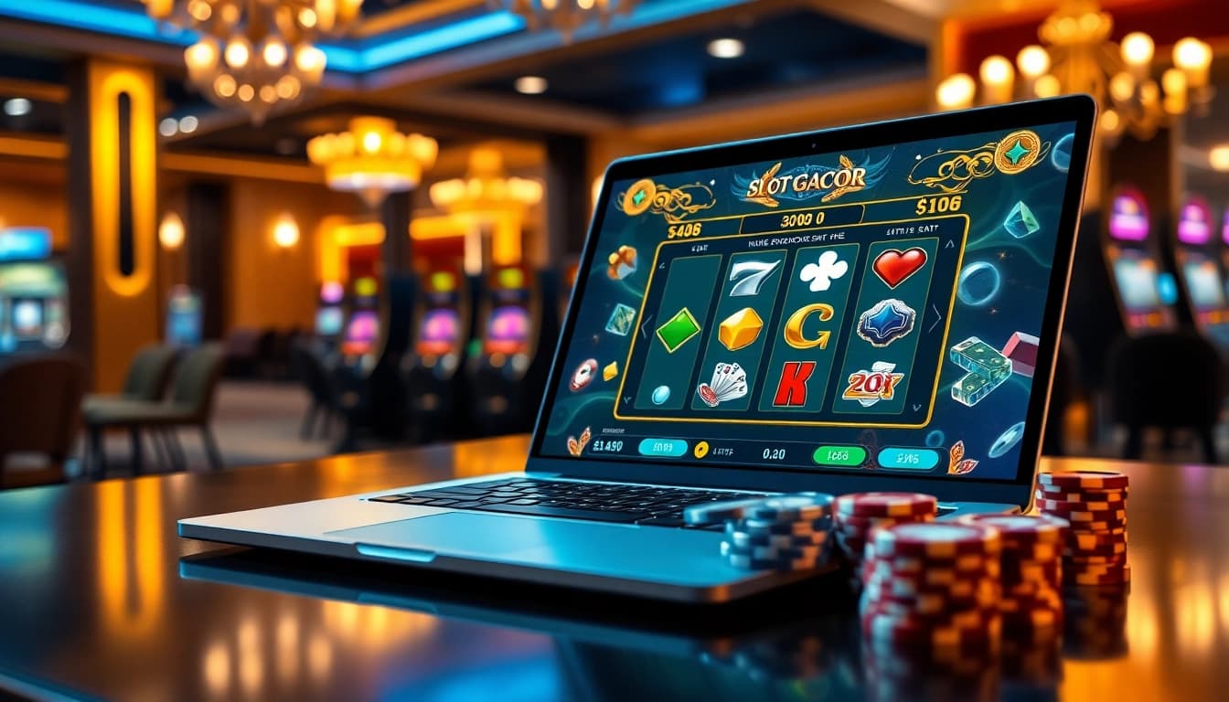 Experience the excitement of Slot Gacor with vibrant graphics and enticing casino visuals.