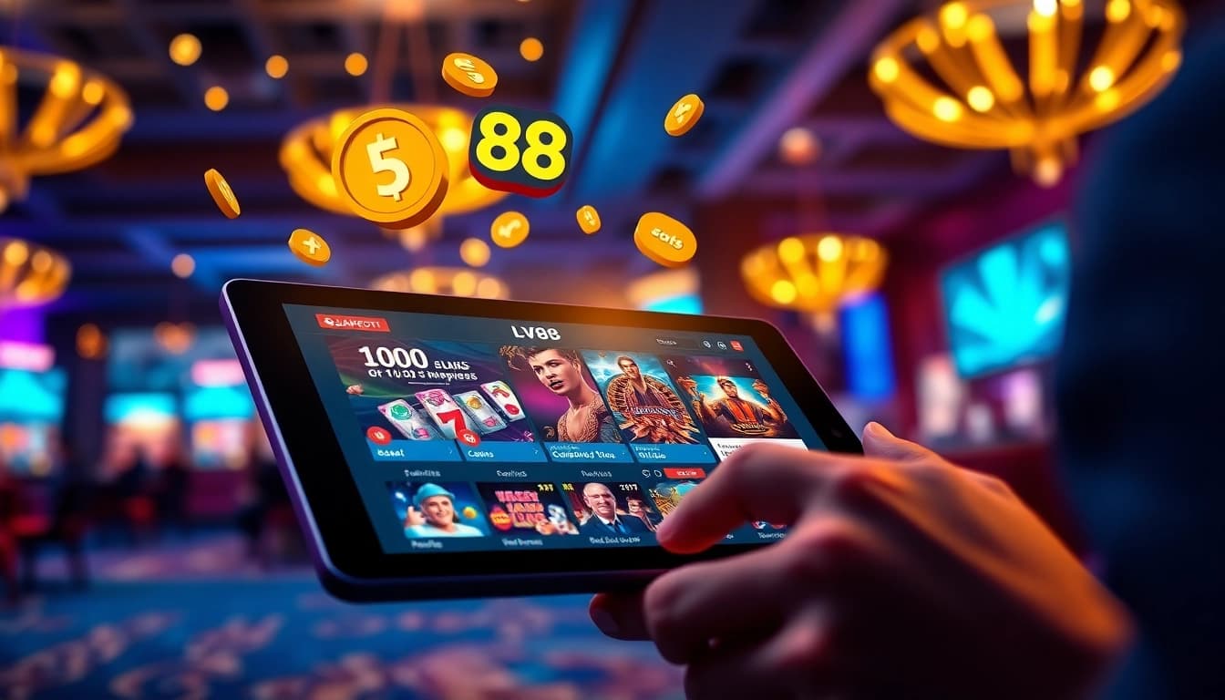 LV88 online gaming interface showcasing casino excitement and user engagement.