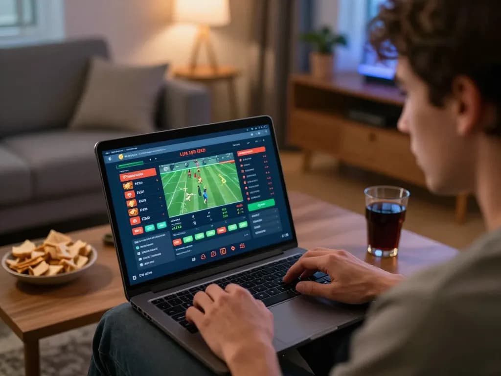 Engaged user betting on live sports at home using the platform https://rr88.select/ for fast and exciting wins.