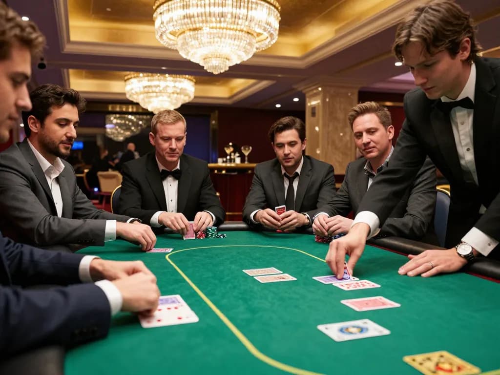 Players engage in a high-stakes poker game at SC 88 casino, showcasing strategic gameplay.