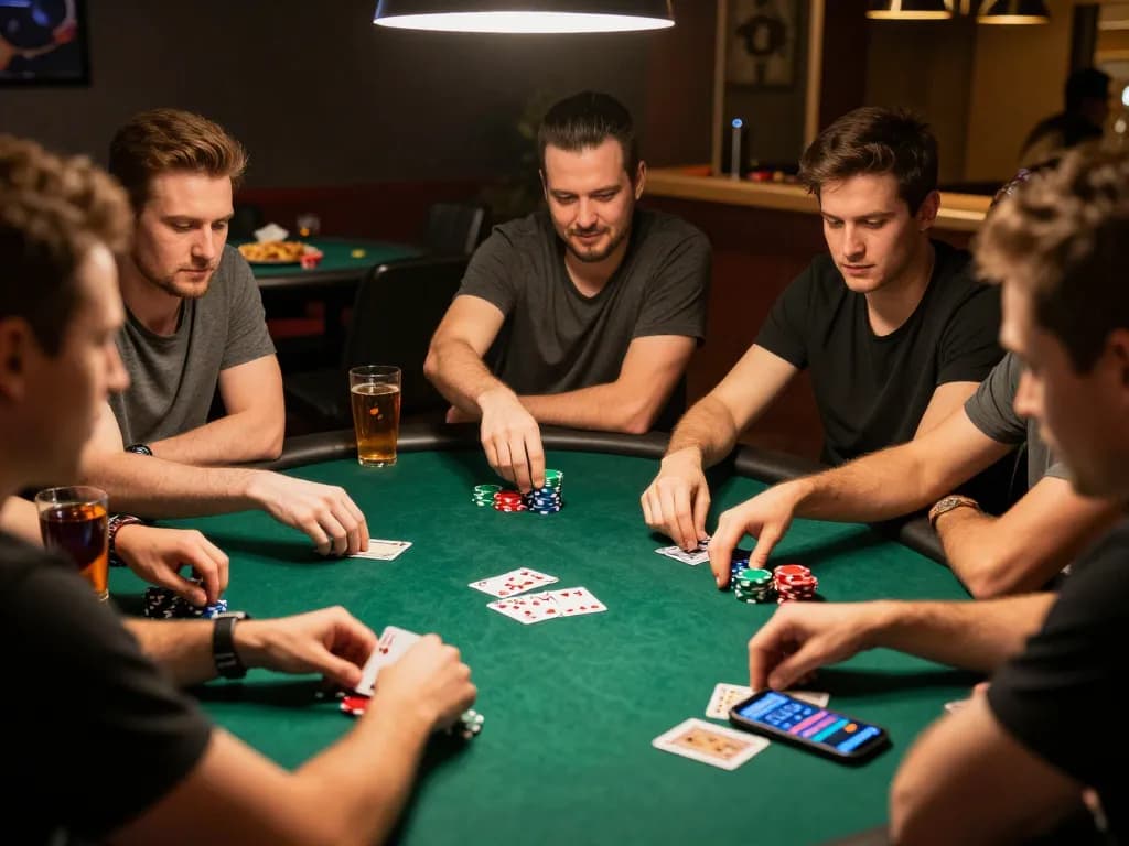 Players engaged in an exciting poker game at the HIT CLUB, showcasing strategic gameplay and social interaction.
