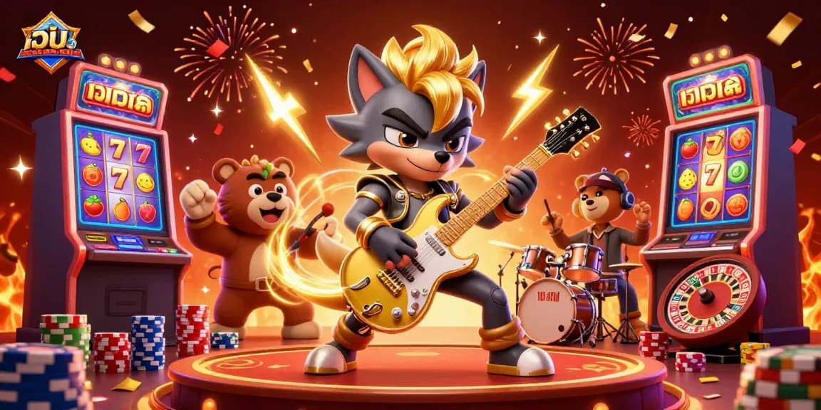 Experience thrilling gameplay at เว็บสล็อต with energetic rock star characters and vibrant slot themes.