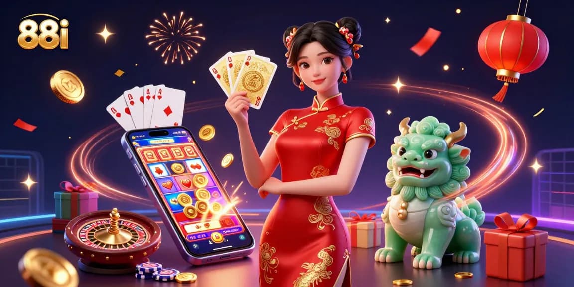 Experience thrilling gameplay at 88i with vibrant casino elements and dynamic characters.