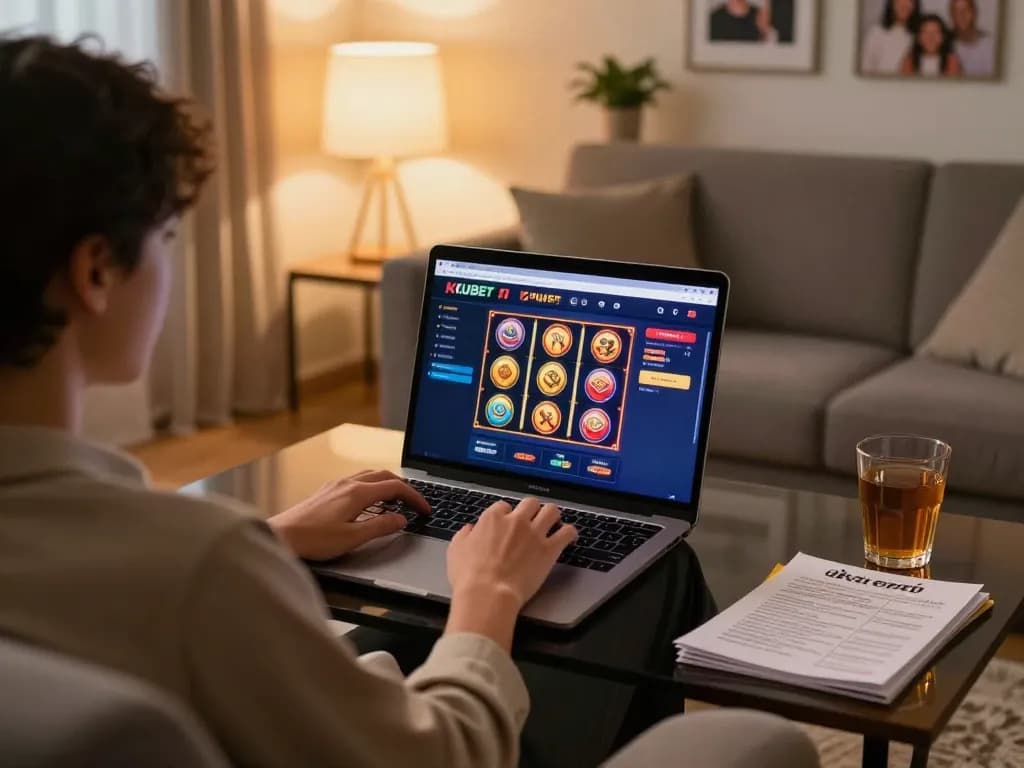 KUBET online gaming setup showcasing engaging gameplay and strategy in a cozy home environment