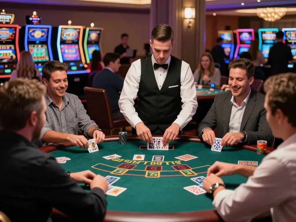 Players engaging in blackjack at a lively casino table during an exciting Pragmaticplay session