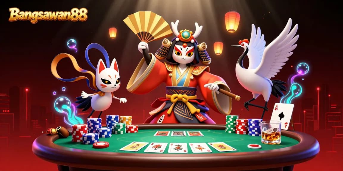 Experience thrilling betting action at Bangsawan88 with vibrant poker elements and dynamic characters.