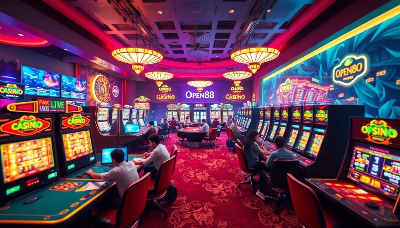 Open88 vibrant online casino environment showcasing exciting games and user-friendly interface.