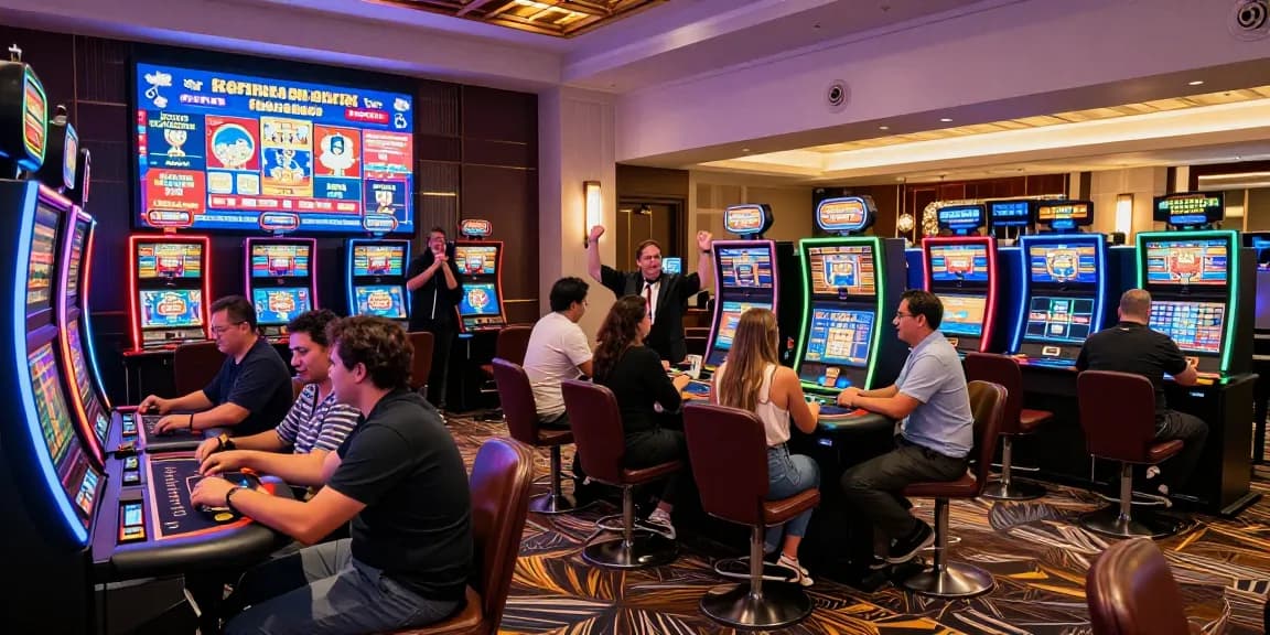 Explore vibrant casino atmosphere at https://equipproject.eu showcasing players enjoying top EU games in 2026.