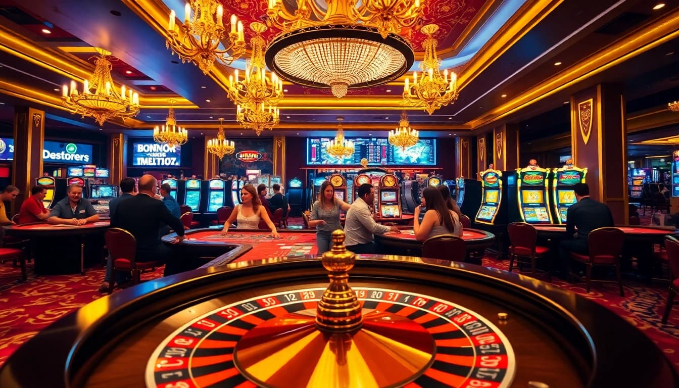 Experience the thrill of gaming at AT99娛樂城 with vibrant casino tables and exciting atmosphere.