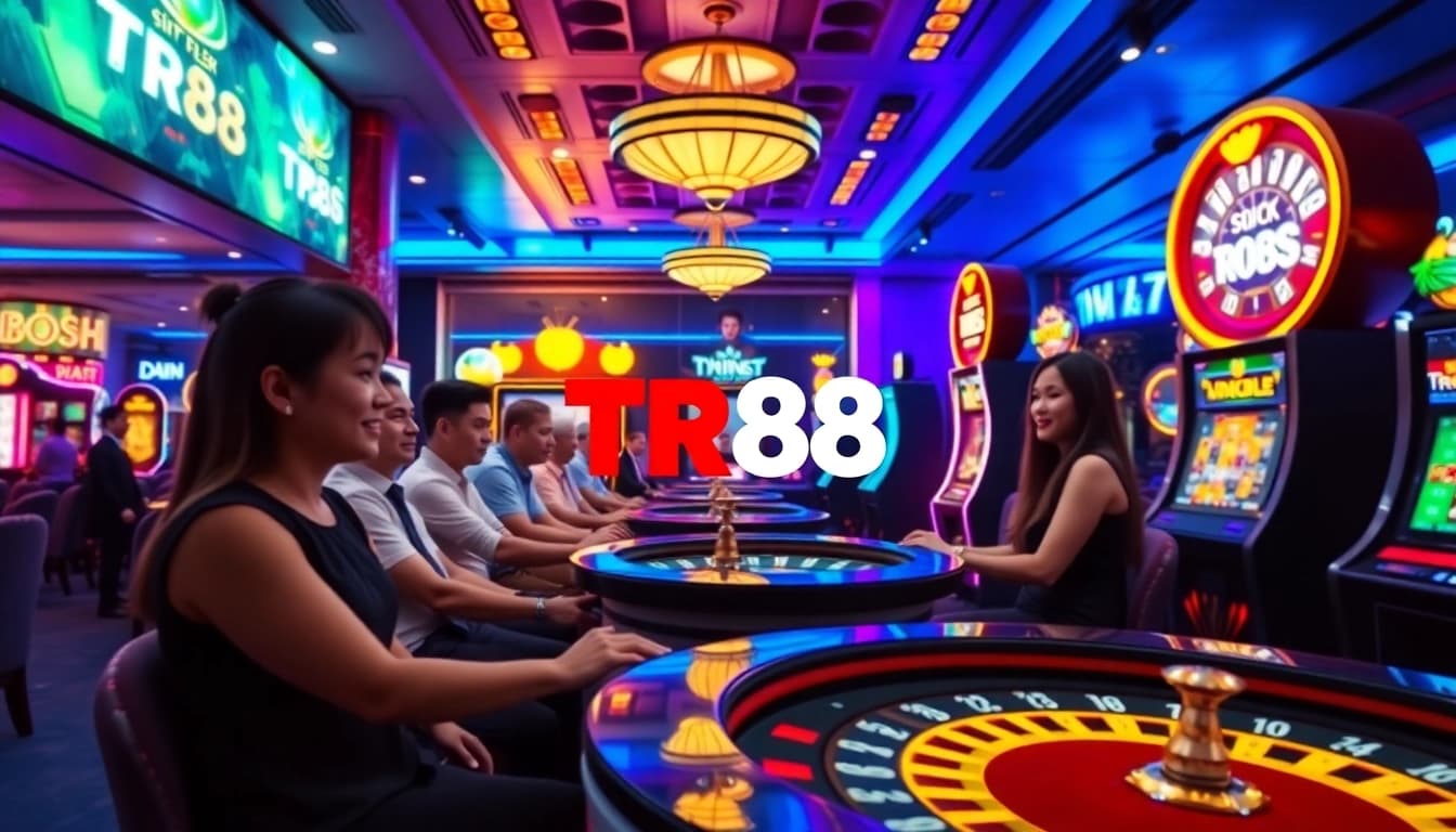 Exciting TR88 online gaming scene featuring players engaged in casino games.