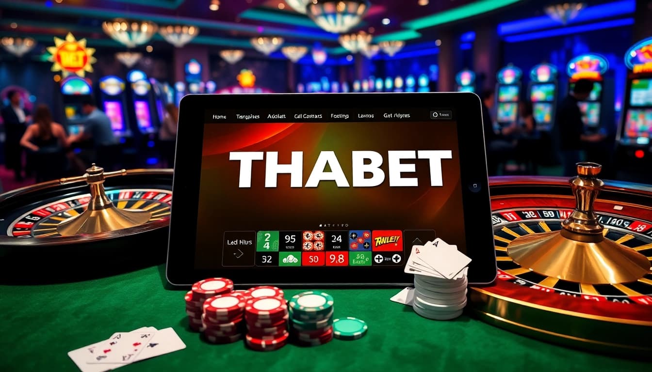 Experience THABET's lively casino atmosphere with exciting games and luxurious betting options.