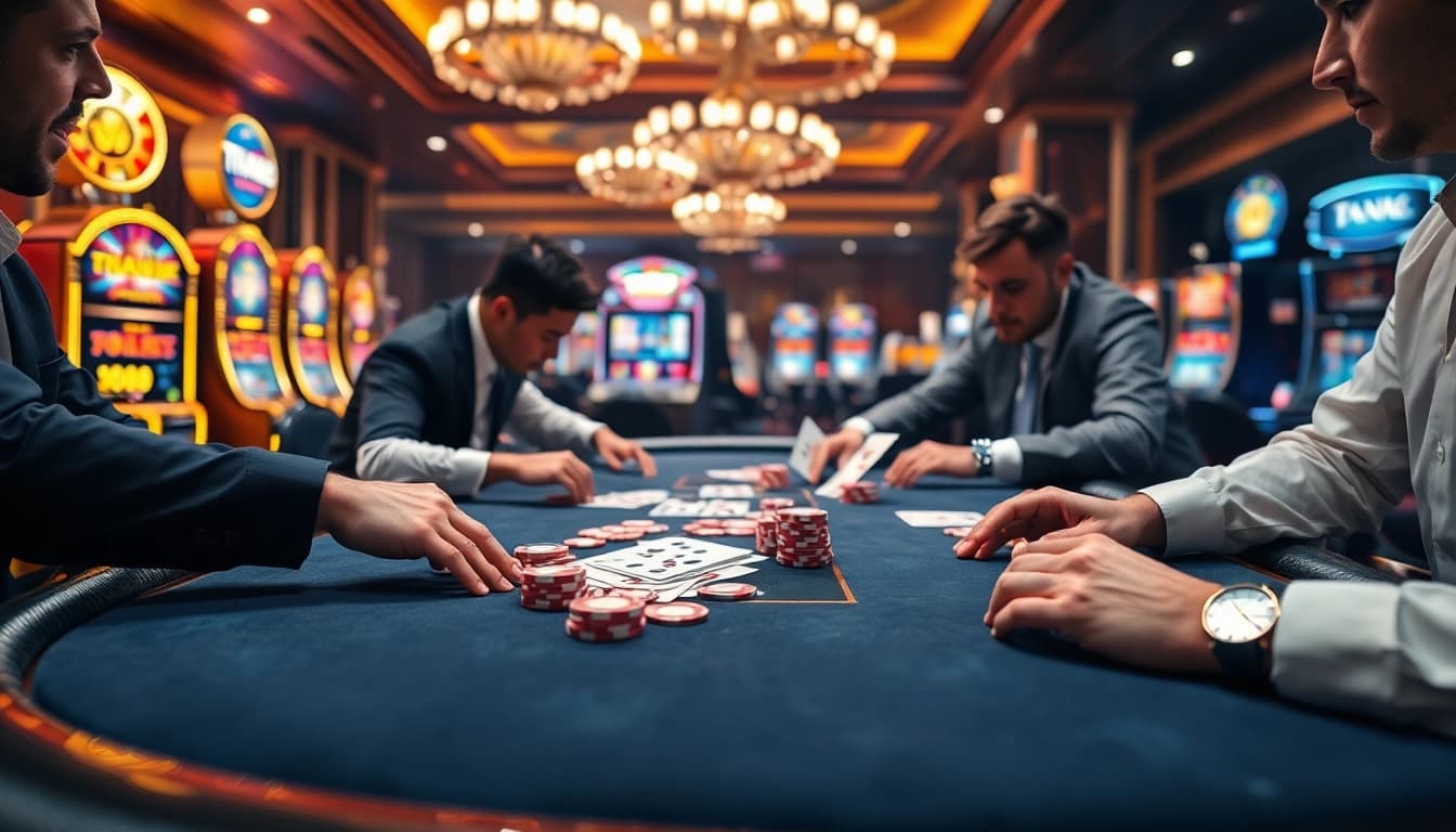 Experience thrilling poker action at https://tr88.work/ with vibrant chips and intense players.