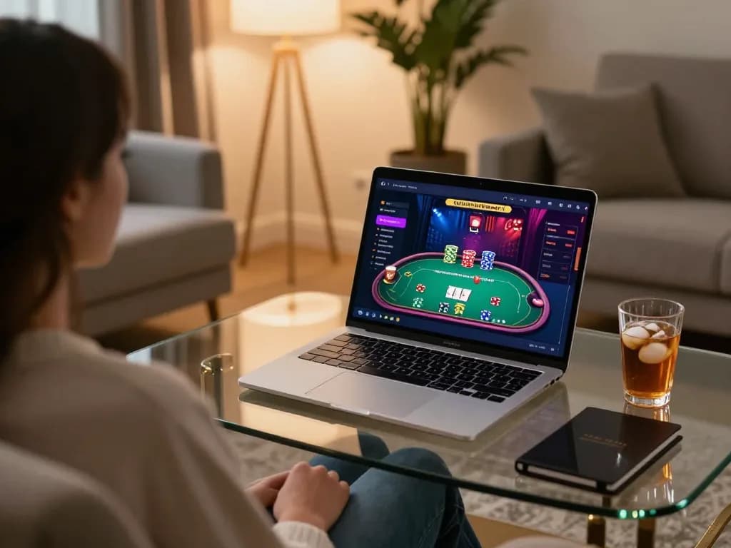 Engaging scene of online gaming with a focus on casino reviews at the dailystar, displaying interactive casino interface.