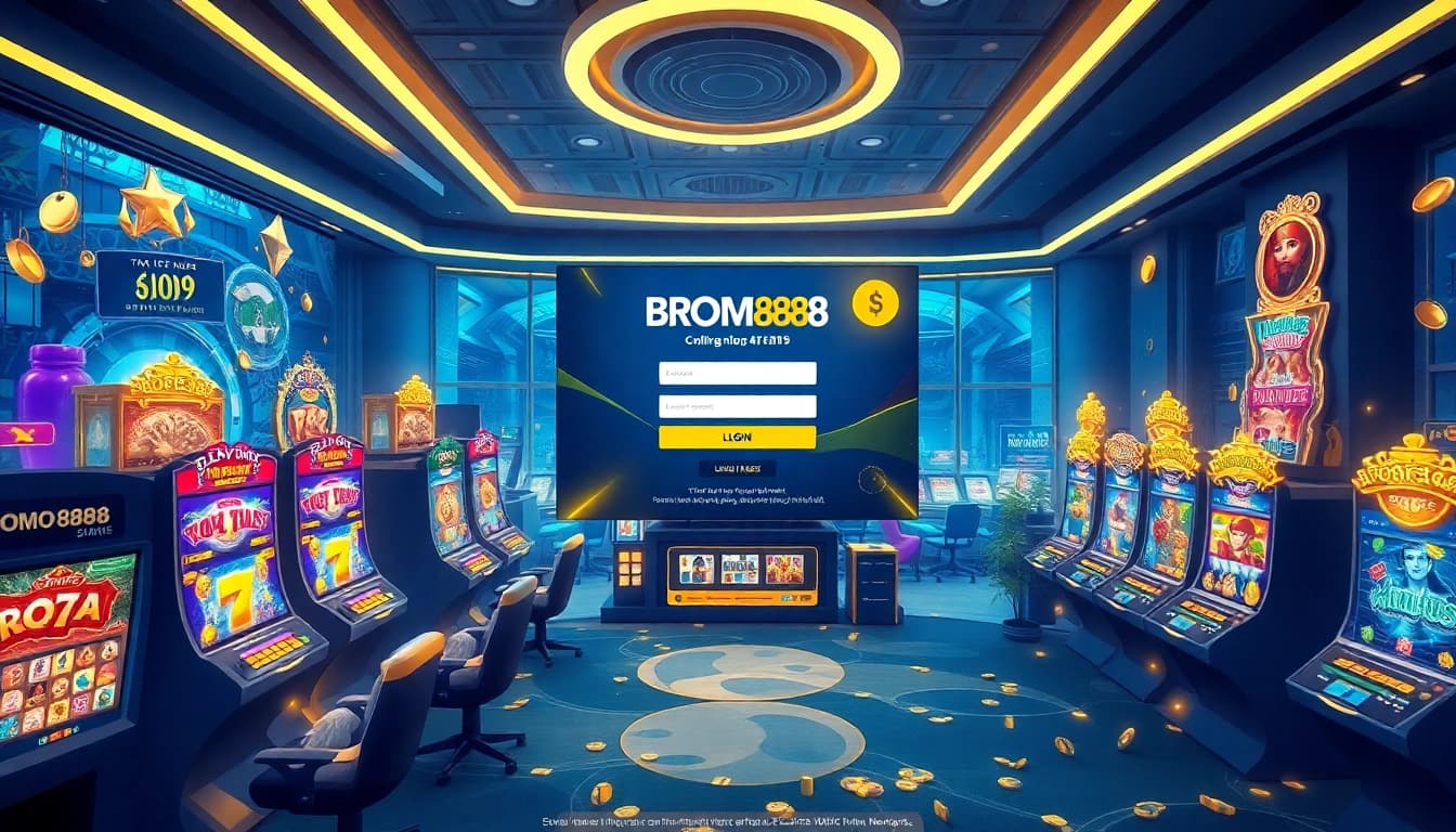 BROMO888 online gaming scene with vibrant graphics and user-friendly interface