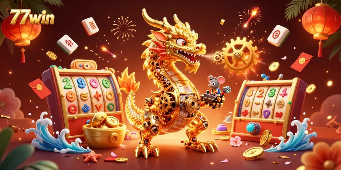 Experience the thrill of winning with 77win’s vibrant online casino games featuring dynamic golden elements.