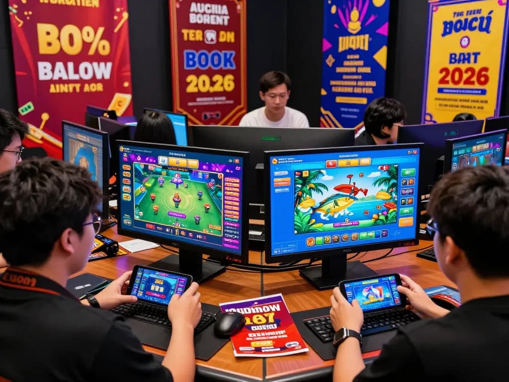 Players engaging with games at UU88, showcasing vibrant online gambling atmosphere with promotions and excitement.