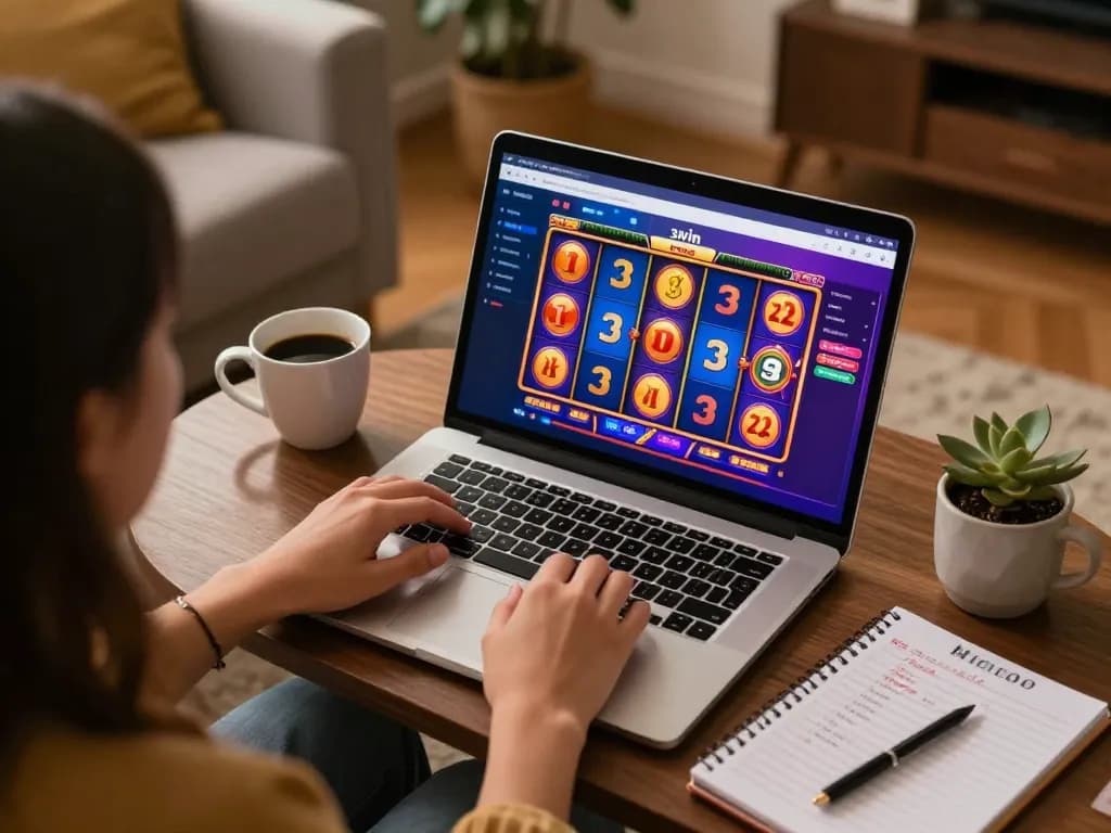 Engaging online gaming experience on 3win platform with vibrant slot reels.