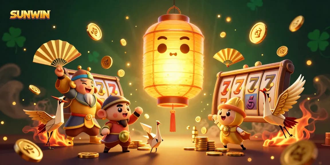 SUNWIN's lively online casino experience showcases thrilling slot games with lucky symbols and vibrant visuals.