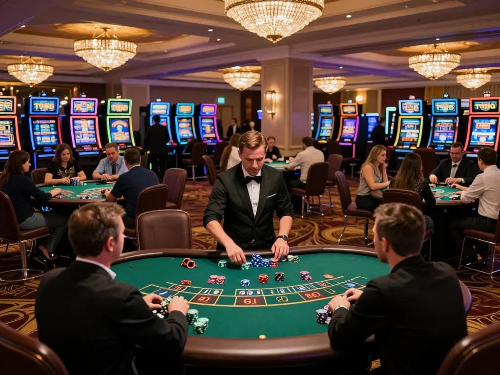 Players enjoying a thrilling game of blackjack at TT88 casino, showcasing strategic play and vibrant atmosphere.