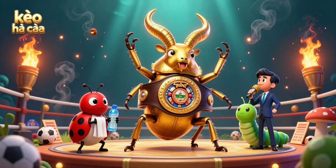 Engage with kèo nhà cái through a dynamic sports betting illustration featuring unique characters and elements.