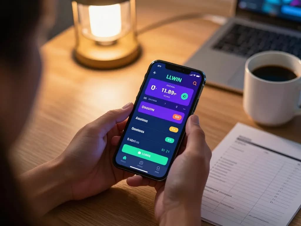 Engaging with the LLWIN betting app for strategic gambling from a cozy home space.