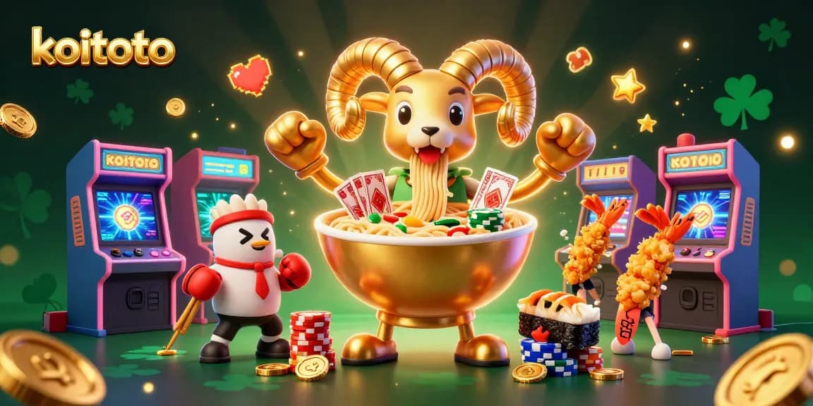 Koitoto brings strategic fun to online gambling with a colorful 3D casino scene, featuring vibrant characters.
