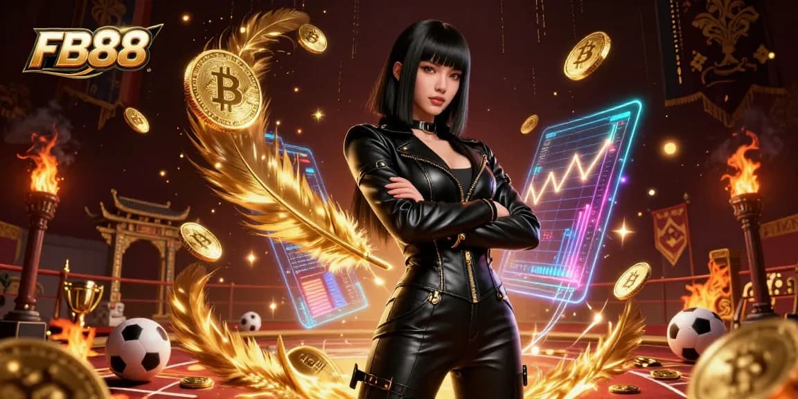 Witness sports betting excitement with FB88 in a vibrant, detailed 3D casino illustration.