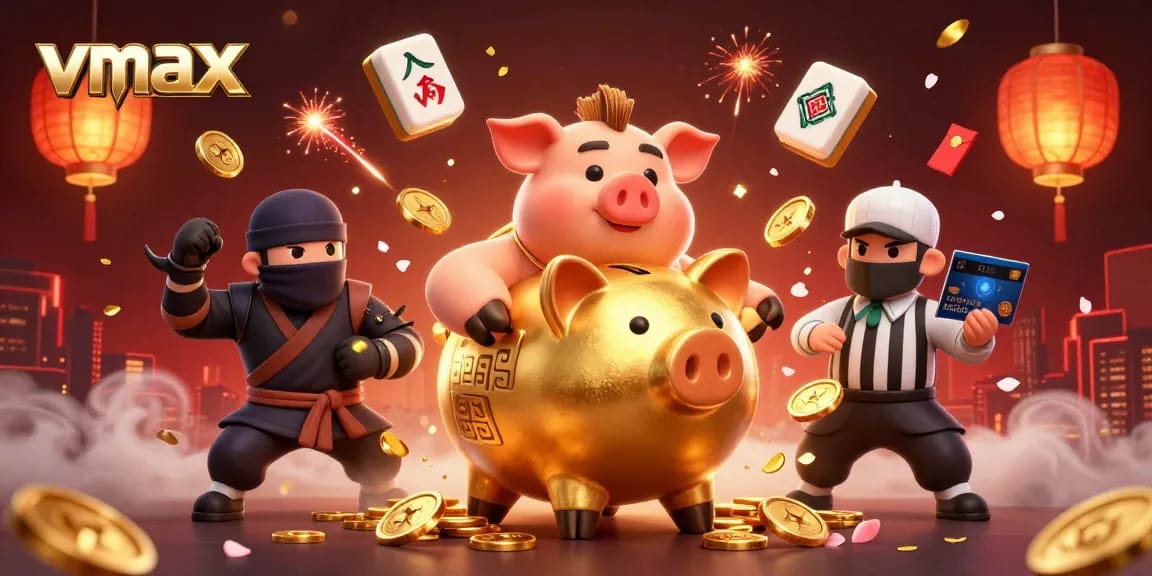 Engage in thrilling gaming action at vmax with colorful characters and dynamic casino elements