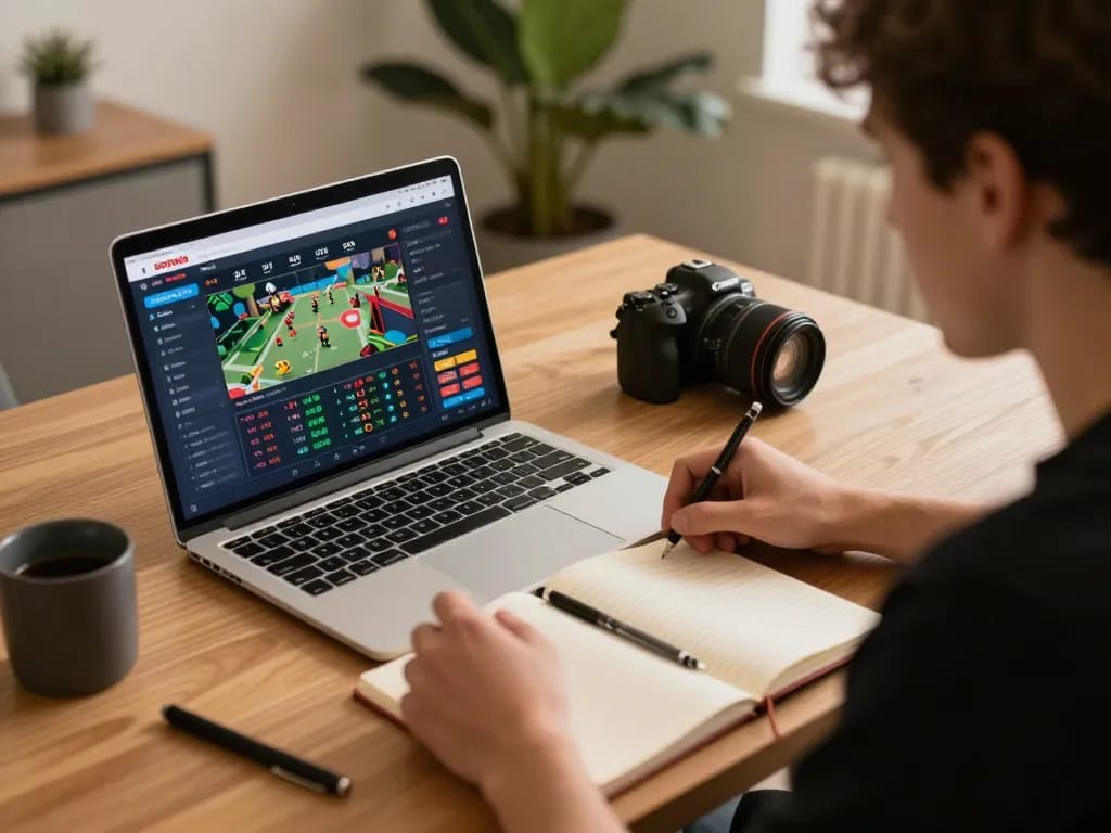 Engaging in strategic gameplay on the sunwin casino app with focused analysis and notes.
