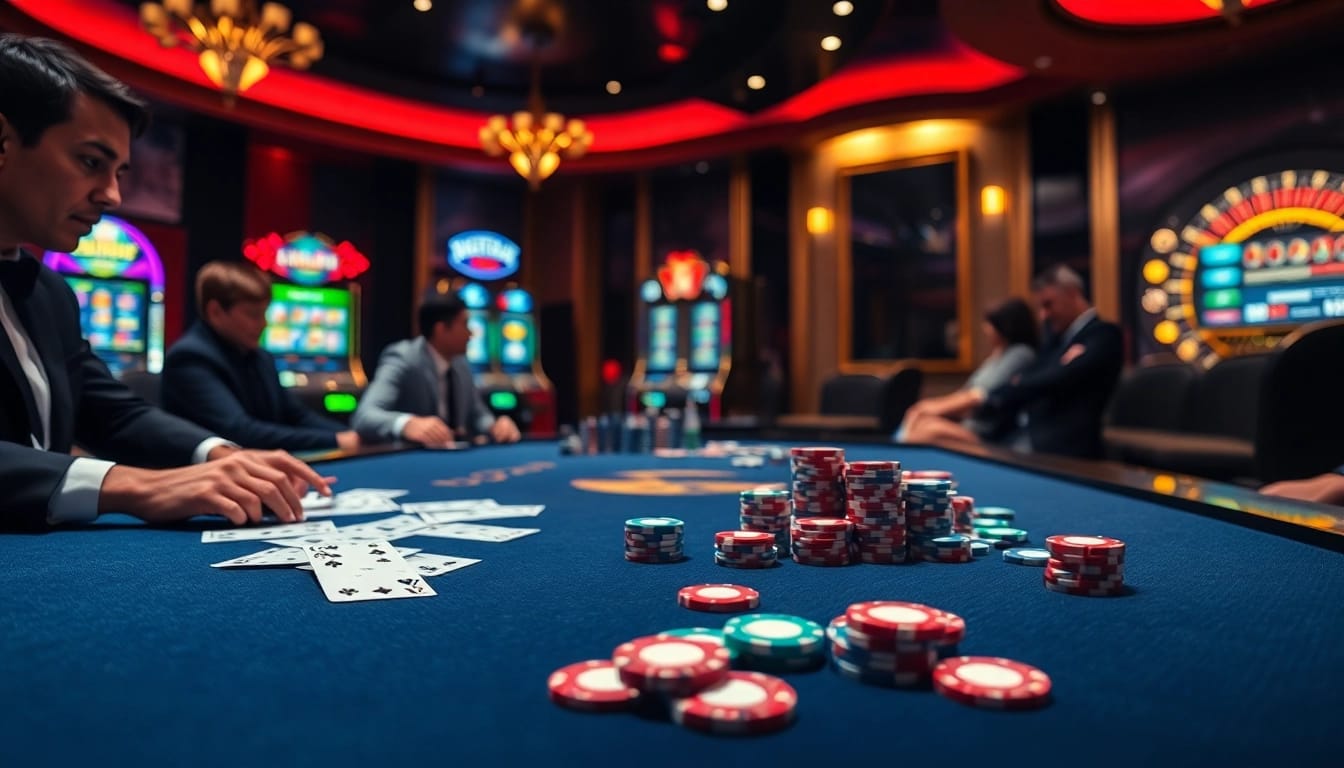 Experience the thrill of online gambling at https://xx88.us/ with vibrant poker chips and an elegant casino atmosphere.